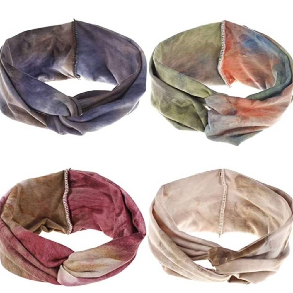 NWT Boho Tie Dyed Bandeau Set of 4 - Picture 2 of 3